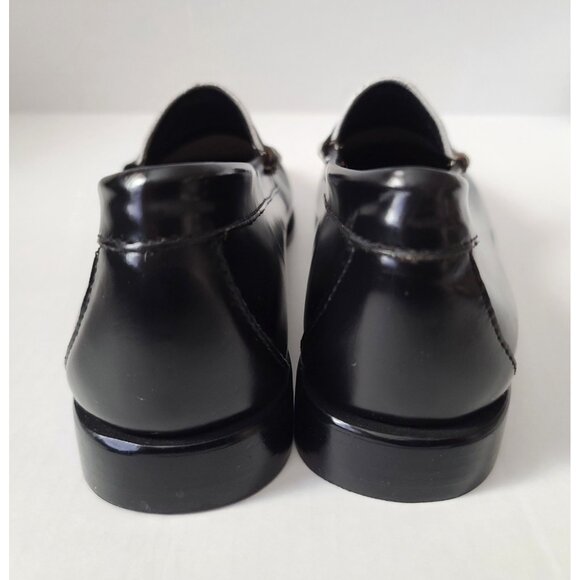 GH Bass Weejuns Whitney Penny Loafers Black White Leather Womens 9 M Preppy NWOB - Picture 5 of 8